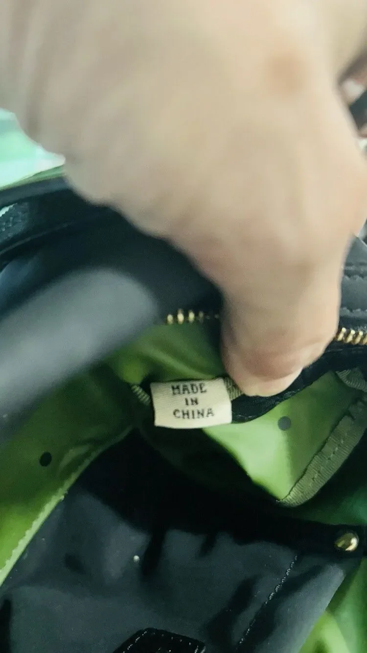 Kate Spade NY Black & Green Nylon Lightweight Shoulder Bag